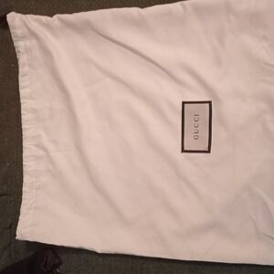Gucci White Luxury Dust Bag with Textured Fabric